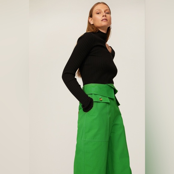 3.1 Phillip Lim Structured Banana Trousers Green Womens 6‎ - Picture 4 of 4